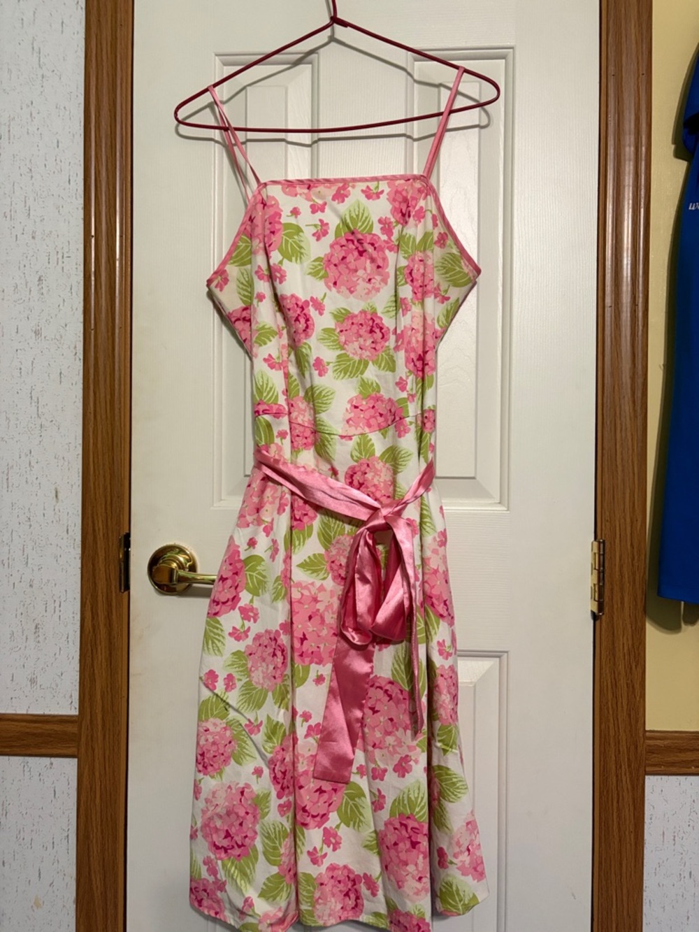 Cato Pink and White Floral Spaghetti Strap Dress